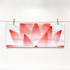 Lotus Flower Blossom Abstract Hand Towel by Sapixe