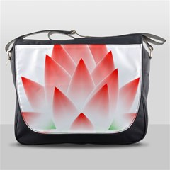 Lotus Flower Blossom Abstract Messenger Bags by Sapixe