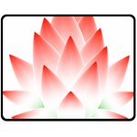 Lotus Flower Blossom Abstract Double Sided Fleece Blanket (Medium)  58.8 x47.4  Blanket Front