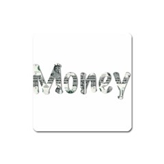 Word Money Million Dollar Square Magnet by Sapixe