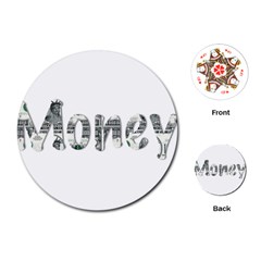 Word Money Million Dollar Playing Cards (round) 