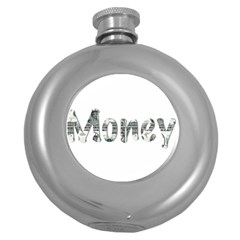 Word Money Million Dollar Round Hip Flask (5 Oz) by Sapixe