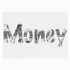 Word Money Million Dollar Large Glasses Cloth by Sapixe