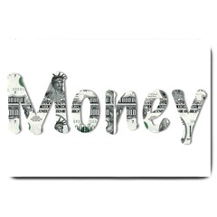 Word Money Million Dollar Large Doormat  by Sapixe