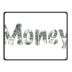 Word Money Million Dollar Fleece Blanket (small) by Sapixe