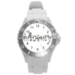 Word Money Million Dollar Round Plastic Sport Watch (l) by Sapixe