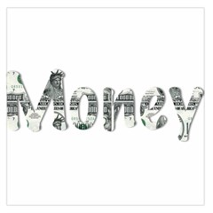 Word Money Million Dollar Large Satin Scarf (square) by Sapixe