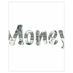 Word Money Million Dollar Drawstring Bag (small) by Sapixe