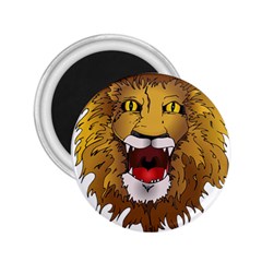 Lion Animal Roar Lion S Mane Comic 2 25  Magnets by Sapixe