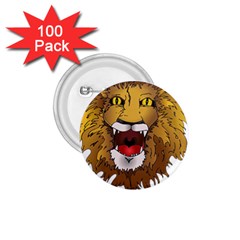 Lion Animal Roar Lion S Mane Comic 1 75  Buttons (100 Pack)  by Sapixe