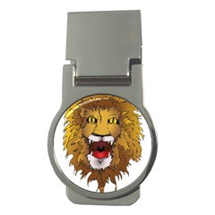 Lion Animal Roar Lion S Mane Comic Money Clips (round)  by Sapixe