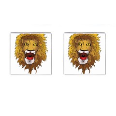 Lion Animal Roar Lion S Mane Comic Cufflinks (square) by Sapixe