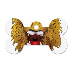 Lion Animal Roar Lion S Mane Comic Dog Tag Bone (one Side) by Sapixe