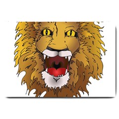 Lion Animal Roar Lion S Mane Comic Large Doormat  by Sapixe