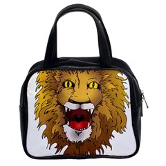 Lion Animal Roar Lion S Mane Comic Classic Handbags (2 Sides) by Sapixe