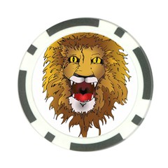 Lion Animal Roar Lion S Mane Comic Poker Chip Card Guard (10 Pack) by Sapixe