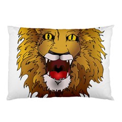 Lion Animal Roar Lion S Mane Comic Pillow Case (two Sides) by Sapixe