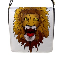 Lion Animal Roar Lion S Mane Comic Flap Messenger Bag (l)  by Sapixe