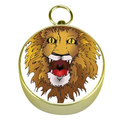 Lion Animal Roar Lion S Mane Comic Gold Compasses by Sapixe