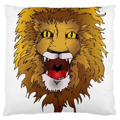 Lion Animal Roar Lion S Mane Comic Standard Flano Cushion Case (one Side) by Sapixe