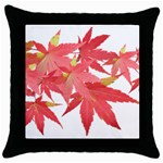 Leaves Maple Branch Autumn Fall Throw Pillow Case (Black) Front