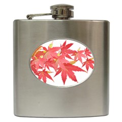 Leaves Maple Branch Autumn Fall Hip Flask (6 Oz) by Sapixe