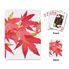 Leaves Maple Branch Autumn Fall Playing Card by Sapixe