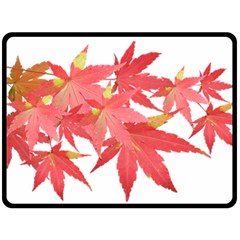 Leaves Maple Branch Autumn Fall Fleece Blanket (large)  by Sapixe