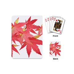 Leaves Maple Branch Autumn Fall Playing Cards (mini)  by Sapixe