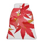 Leaves Maple Branch Autumn Fall Bell Ornament (Two Sides) Front