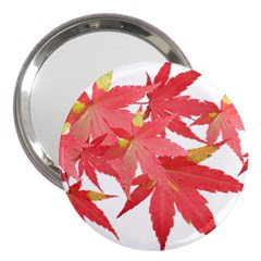 Leaves Maple Branch Autumn Fall 3  Handbag Mirrors by Sapixe