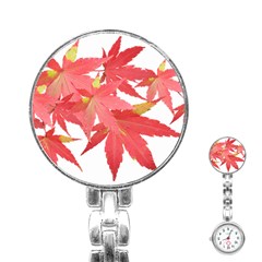 Leaves Maple Branch Autumn Fall Stainless Steel Nurses Watch by Sapixe