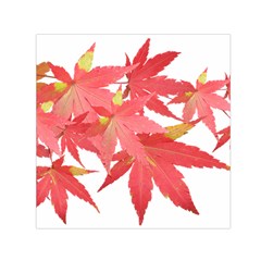 Leaves Maple Branch Autumn Fall Small Satin Scarf (square) by Sapixe