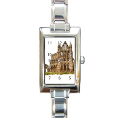 Ruin Monastery Abbey Gothic Whitby Rectangle Italian Charm Watch by Sapixe