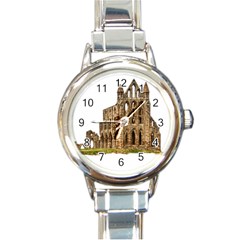 Ruin Monastery Abbey Gothic Whitby Round Italian Charm Watch by Sapixe