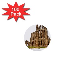 Ruin Monastery Abbey Gothic Whitby 1  Mini Buttons (100 Pack)  by Sapixe