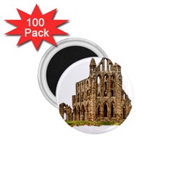 Ruin Monastery Abbey Gothic Whitby 1 75  Magnets (100 Pack)  by Sapixe