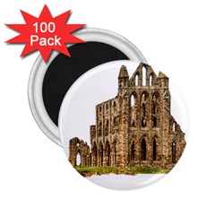 Ruin Monastery Abbey Gothic Whitby 2 25  Magnets (100 Pack)  by Sapixe