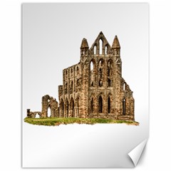 Ruin Monastery Abbey Gothic Whitby Canvas 12  X 16   by Sapixe