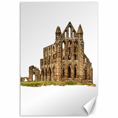 Ruin Monastery Abbey Gothic Whitby Canvas 12  X 18   by Sapixe