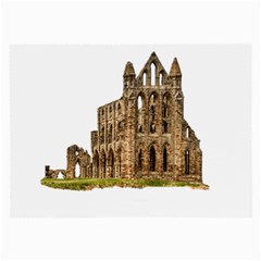 Ruin Monastery Abbey Gothic Whitby Large Glasses Cloth (2-side) by Sapixe