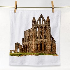 Ruin Monastery Abbey Gothic Whitby Face Towel by Sapixe