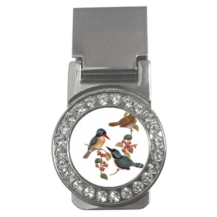 Bird Birds Branch Flowers Vintage Money Clips (CZ) 