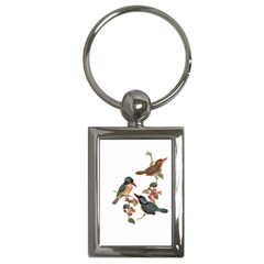 Bird Birds Branch Flowers Vintage Key Chains (rectangle)  by Sapixe