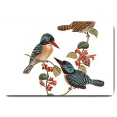 Bird Birds Branch Flowers Vintage Large Doormat  by Sapixe