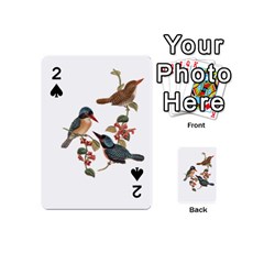 Bird Birds Branch Flowers Vintage Playing Cards 54 (mini)  by Sapixe