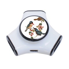 Bird Birds Branch Flowers Vintage 3-port Usb Hub by Sapixe