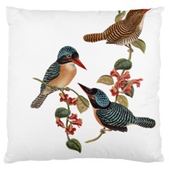 Bird Birds Branch Flowers Vintage Large Cushion Case (one Side) by Sapixe