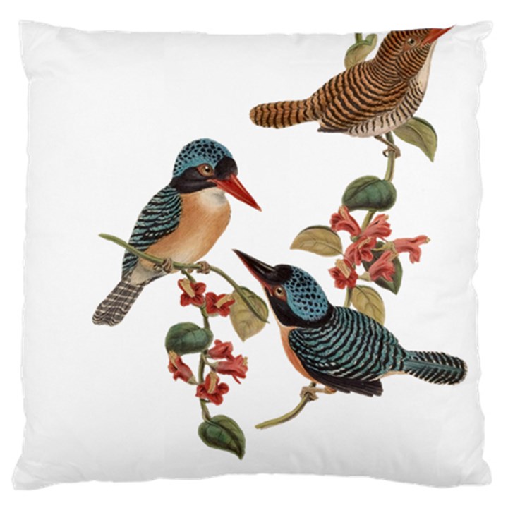 Bird Birds Branch Flowers Vintage Large Cushion Case (One Side)