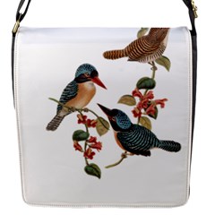 Bird Birds Branch Flowers Vintage Flap Messenger Bag (s) by Sapixe